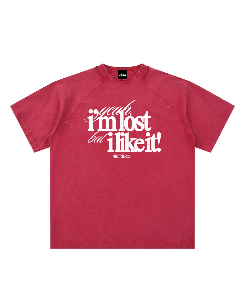 Vintage Red T-Shirt 6raw "I'm Lost But"